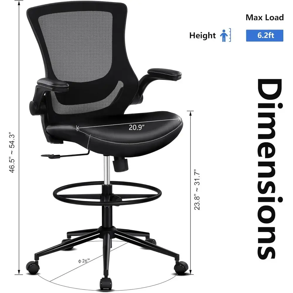 Ergonomic Reclining High Back Office Chair with Adjustable Lumbar Support and Footrest view 3