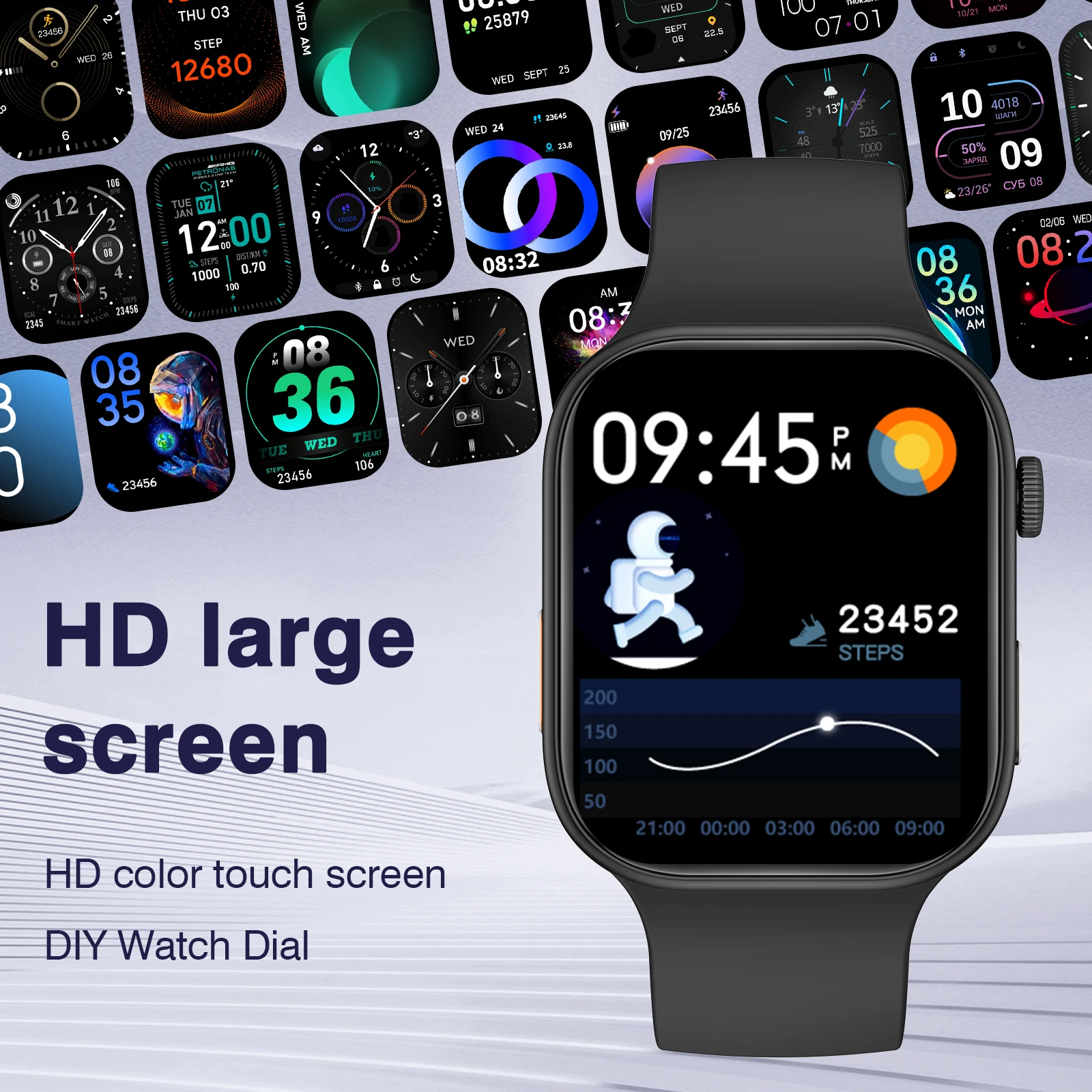 نطاق ذكي 2.01 بوصة للاتصال/الاتصال اللاسلكي، وضع رياضي متعدد، تذكير بالمكالمات الواردة والرفض، عرض تذكير الرسائل #6