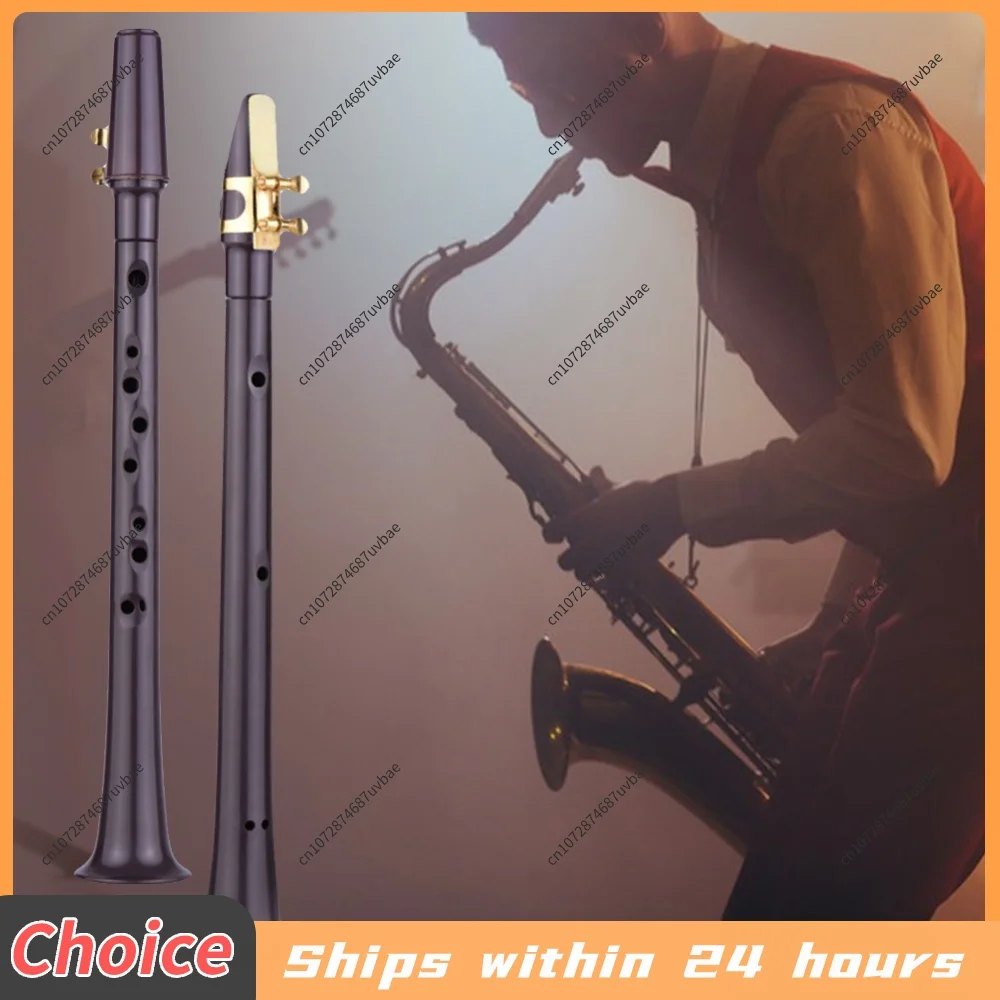 11-hole C Key Mini Pocket Saxophone with Alto Mouthpiece Ligature Reeds Dental Pads Portable Saxophone Woodwind Instrument