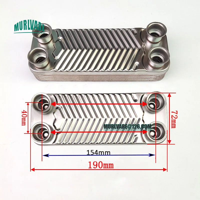 Various Stainless Steel Brazed Plate Heat Exchanger 12 13 14  Plates For Gas Boilers Water Heater