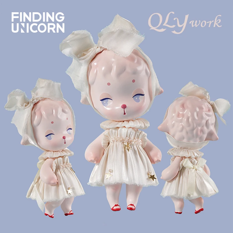 

Genuine QLYwork Cool Sheep The Fourth Bounce of Rose Sheep Changeable Doll 11.5cm PVC Gril Birthday Gifts Kawaii Desk Collection