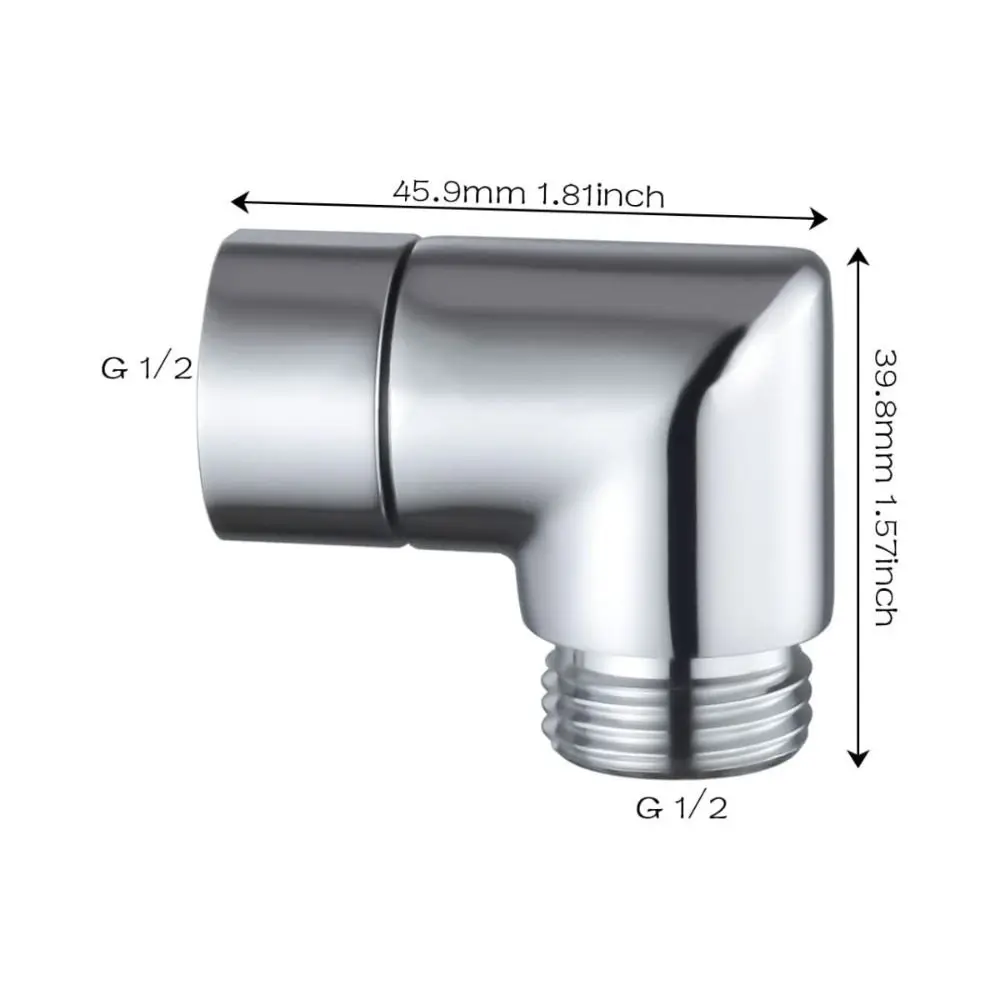 محول كوع رأس دش محمول ، موصل شظية نحاسي ، تمديد ذراع الحمام ، 90 درجة