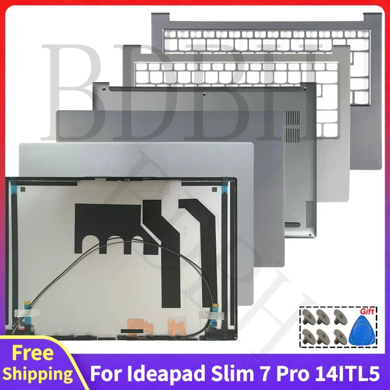 For Ideapad Slim 7 Pro 14ITL5 14ACH5 14IHU5 14ARH5 Replace Laptop Screen LCD Back Cover Rear Lid Top Case Palmrest Bottom Case
