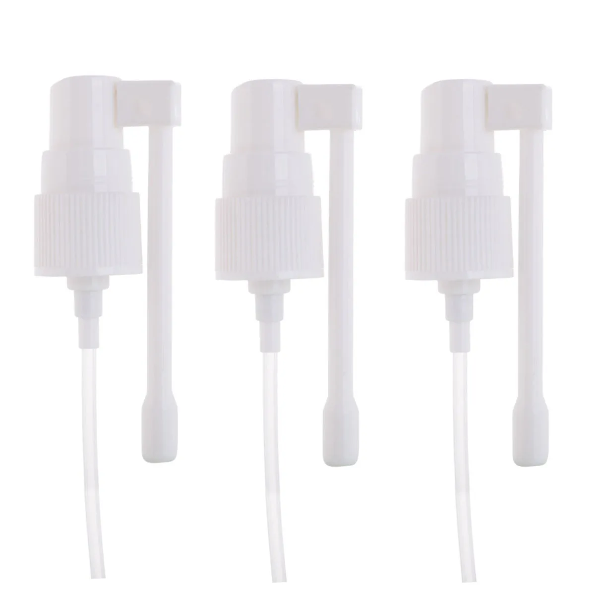 10X 100X White Spray Pump Head Throat Sprayer Long arm Atomizer for 18mm Doterra Yang Living Glass Bottles Aromatherapy Bottles