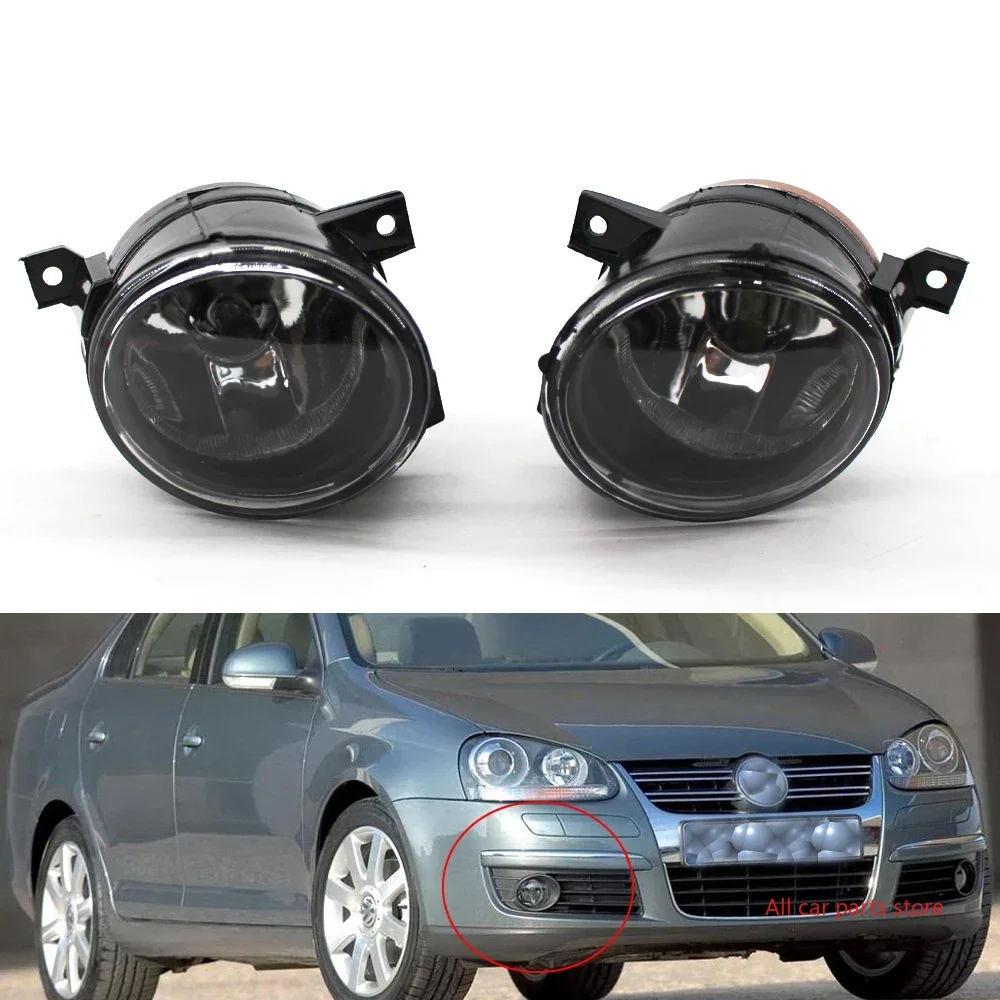 Pair Left Right Fog Lamp Assembly For VW Sagitar Jetta Golf 5 MK5 2005-2009 1KD941699 1K0941699 Replacement