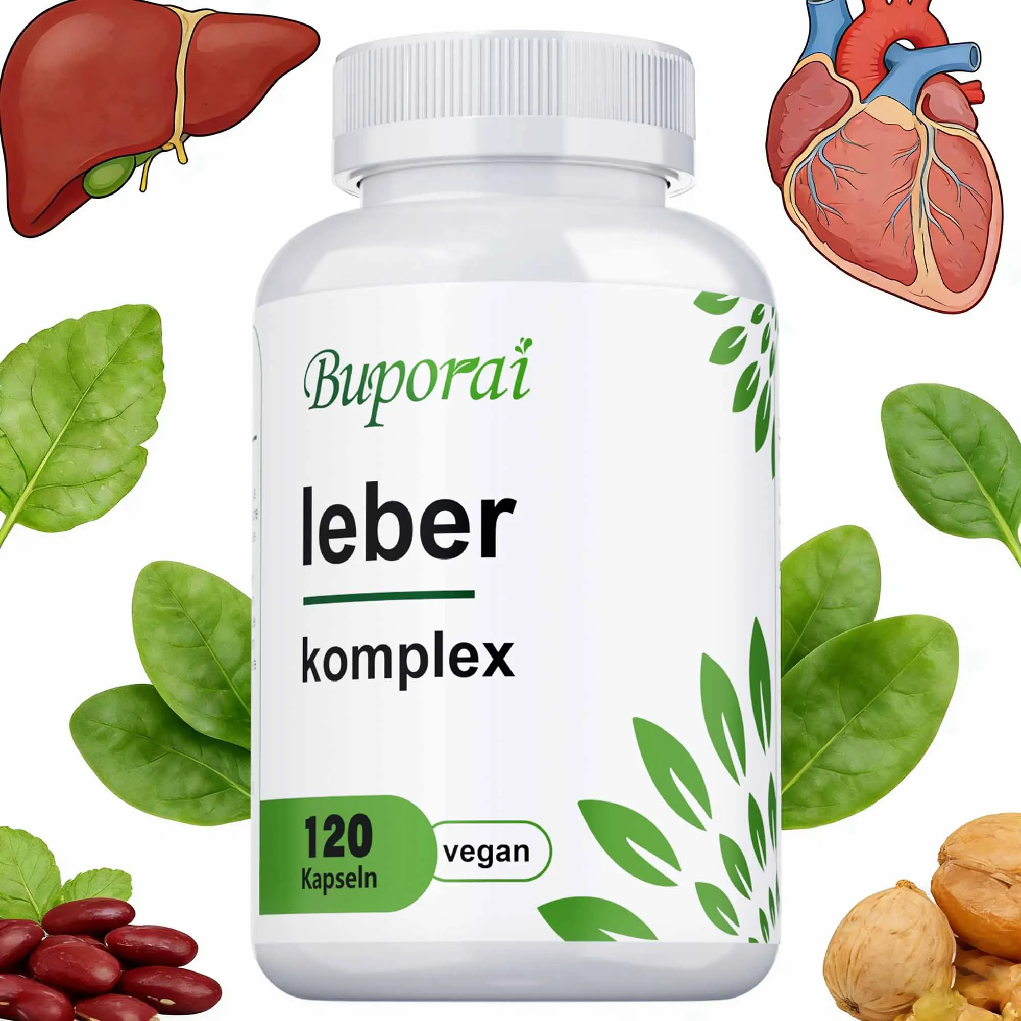 

Капсулы Leber Komplex - Добавка с экстрактом расторопши - Поддержка здоровья печени и пищеварения, улучшение функции печени, антиоксидантное действие