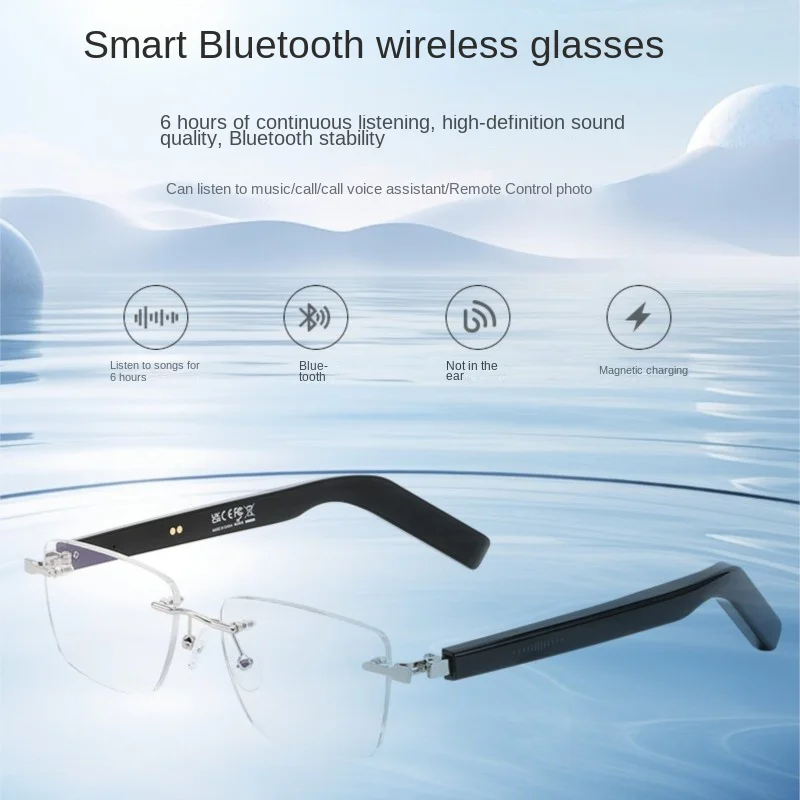 Bluetooth Smart Glasses HIFI Music Voice Assistant Hands-free Call Ultra-light Fashion Eyeglasses For Men Women Daily Use 2026
