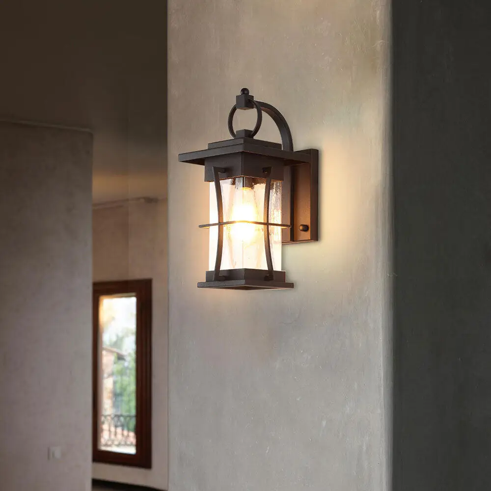 LOYALHEARTD Outdoor Porch Light Rustic Entryways Garden Wall Sconce Lantern Lamp Waterproof