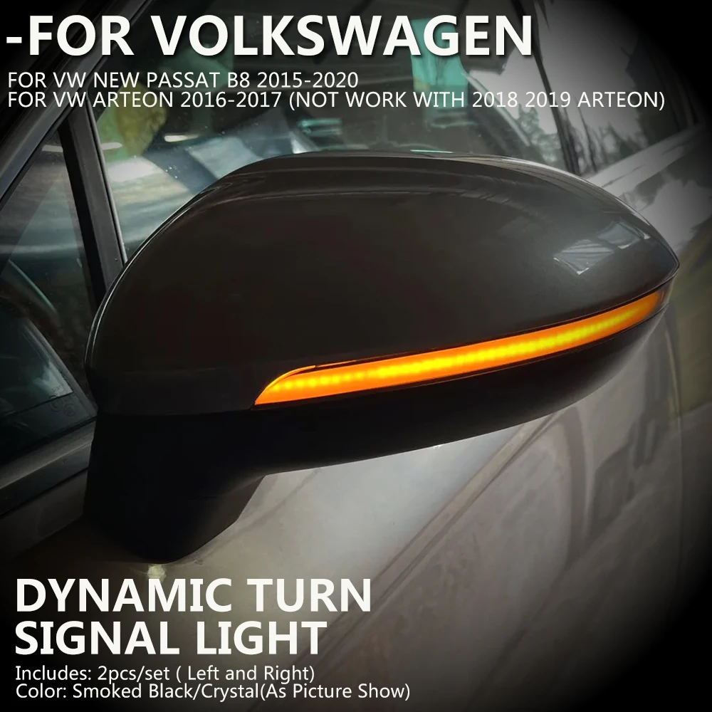 Dynamischer Blinker-LED-Blinker für VW Golf MK8 VIII GTI R 8 Lichtspiegelanzeige sequentiell 2020 2021 2022 2023 2024 GTD GTE