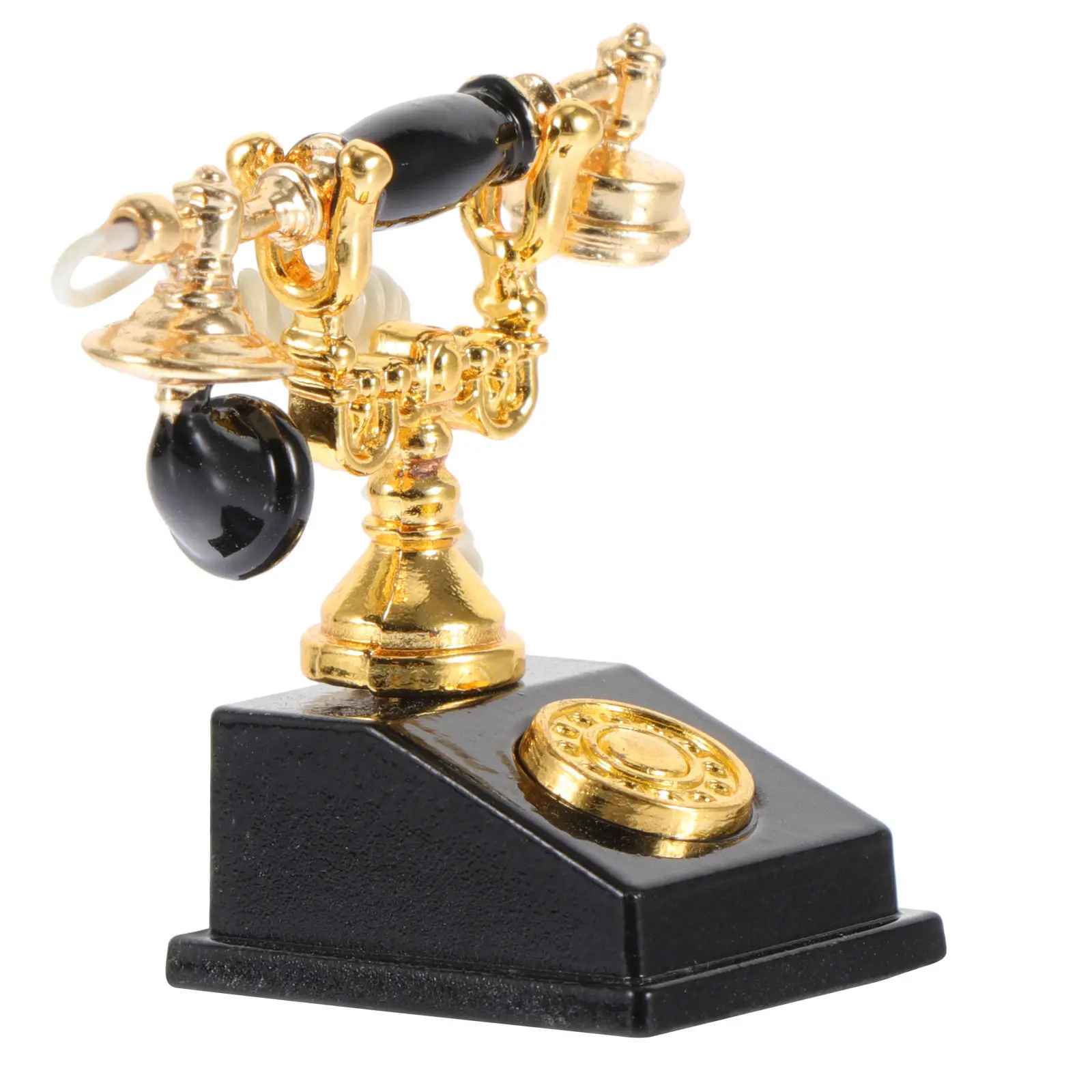 

Simulated Mini Telephone Miniature Mini House Accessory Decoration Kid Play Prop Educational Gift Telephone Model Decor