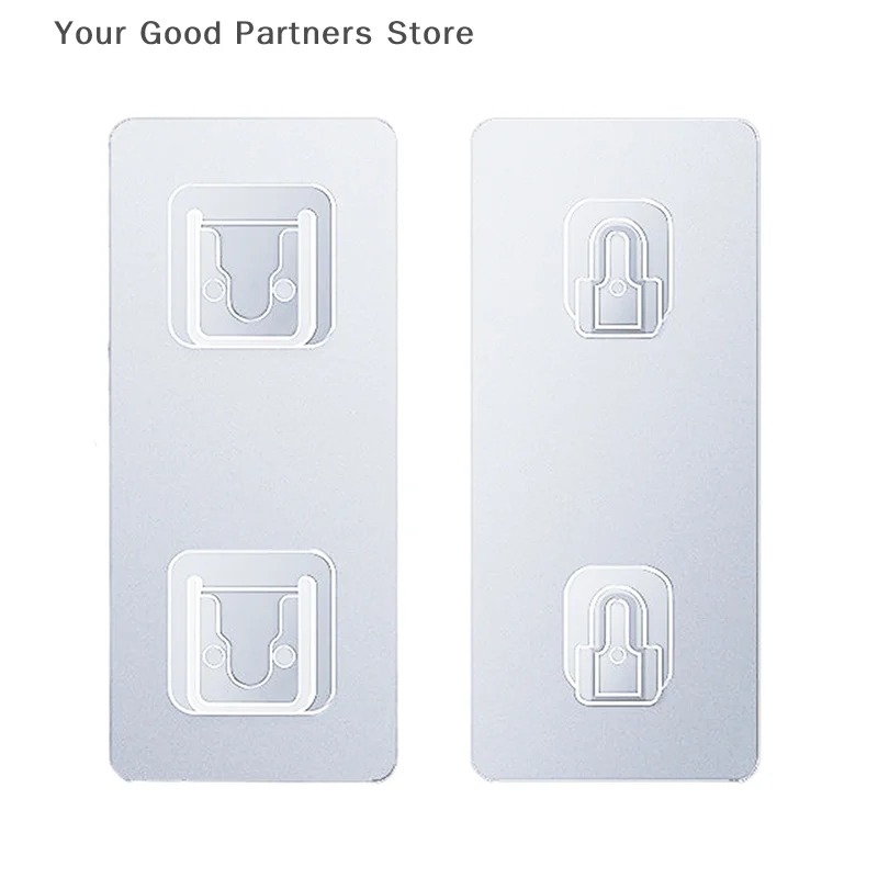 Picture 6: Double-Sided Adhesive Wall Hooks Hanger Strong Transparent Suction Cup Sucker Hooks Kitchen Bathroom Storage Plug Socket Holders