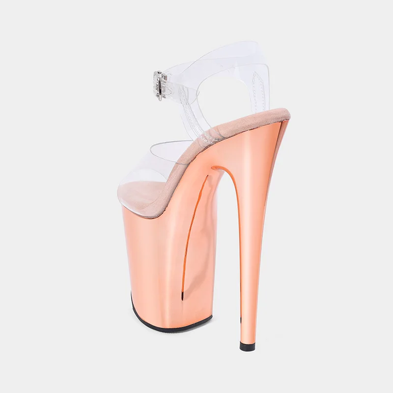 الكهربائي شفافة 20 سنتيمتر مثير للماء الجدول أنابيب الصلب الرقص الصنادل ملهى ليلي أحذية نسائية