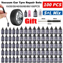 Universal Car Tire Puncture Repair Tool Set, pregos da motocicleta, caminhão, scooter, bicicleta, prego de borracha, 10 pcs, 100 pcs