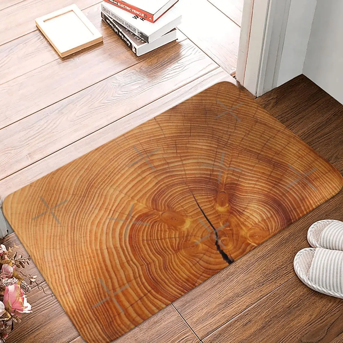 

WOOD CUT 40x60cm Carpet Polyester Floor Mats Cute Style Durable Carpets