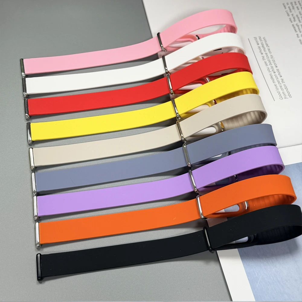 Soft Silicone Loop Strap For Google Fitbit Air Ultra-Slim Feather-Light Breathable Quick Release Bracelet Adjustable Wrist Bands
