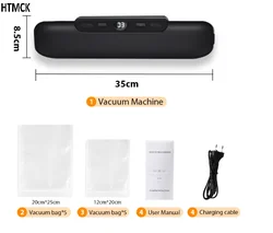 Small Household Vacuum Sealer Machine, Food Preservation Plastic Compression Packaging Sealing Machine for Kitchen Use