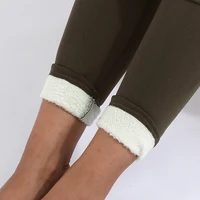 Femmes hiver Plus velours Stretch Leggings taille haute Leggings chauds femmes décontracté épais hiver Leggings 5