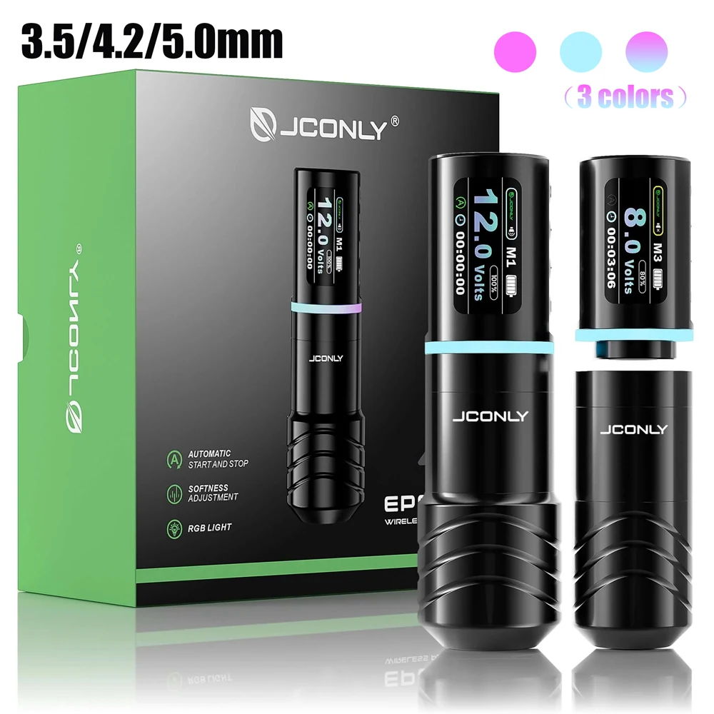 

JCONLY Epoch R4 Беспроводная машина для татуировки со светодиодным цифровым дисплеем 1800 мАч Бесщеточный двигатель Беспроводная машина для татуировки для BodyArt