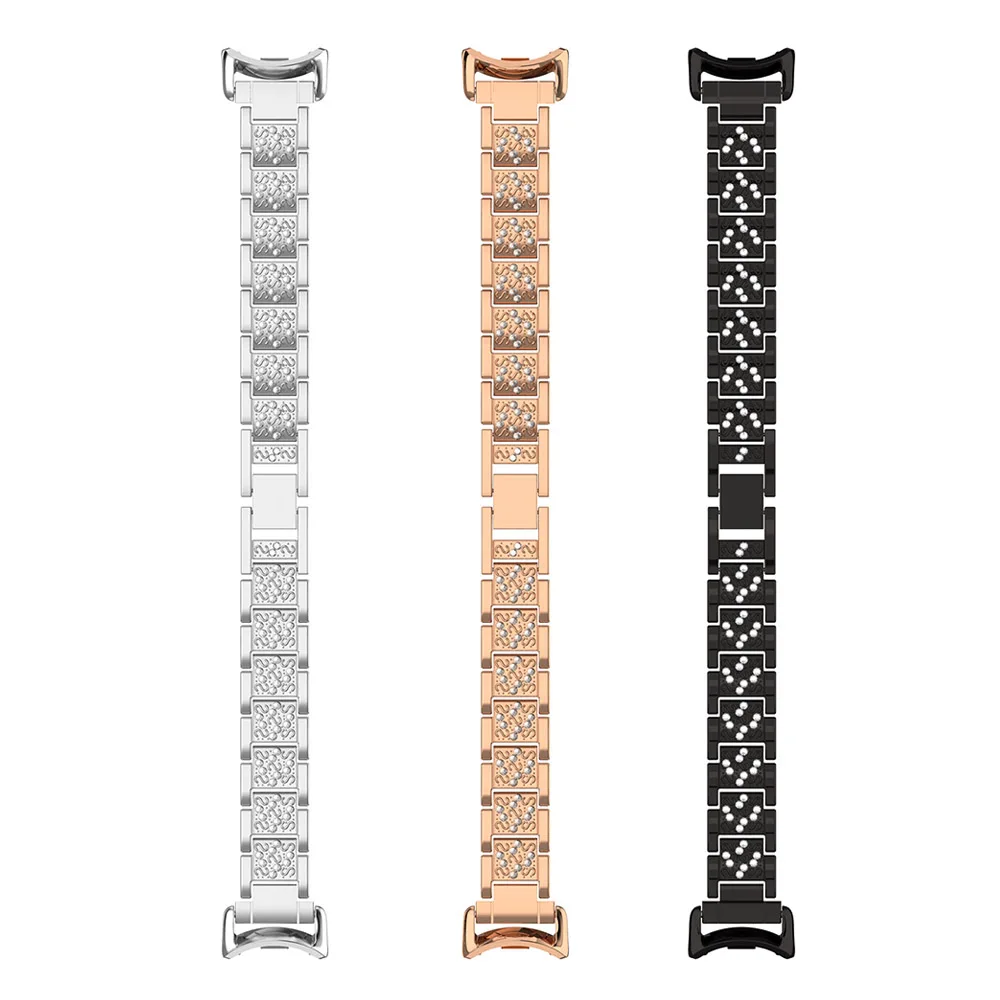 Slim Bracelet Wristband Mi Band 8 Replacement Metal Watchband Strap Korea Fashion Bling Wrist Band for Xiaomi Band 8 Smartwatch