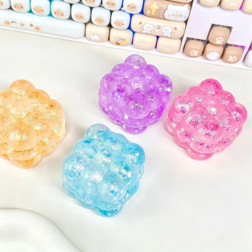 Pinch Clear Cube Squeeze Ball Slow Rebound Transparent Cube Squishy Handmade Soft Slow Rebound Office Break