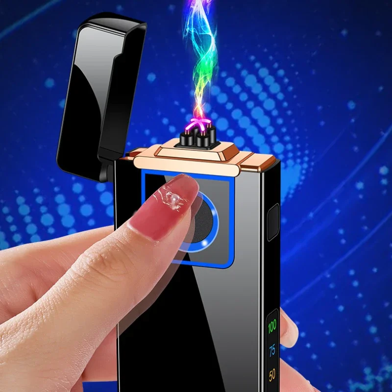 High-end true fingerprint private lighter Type-C fast charging smart chip is only available to the owner