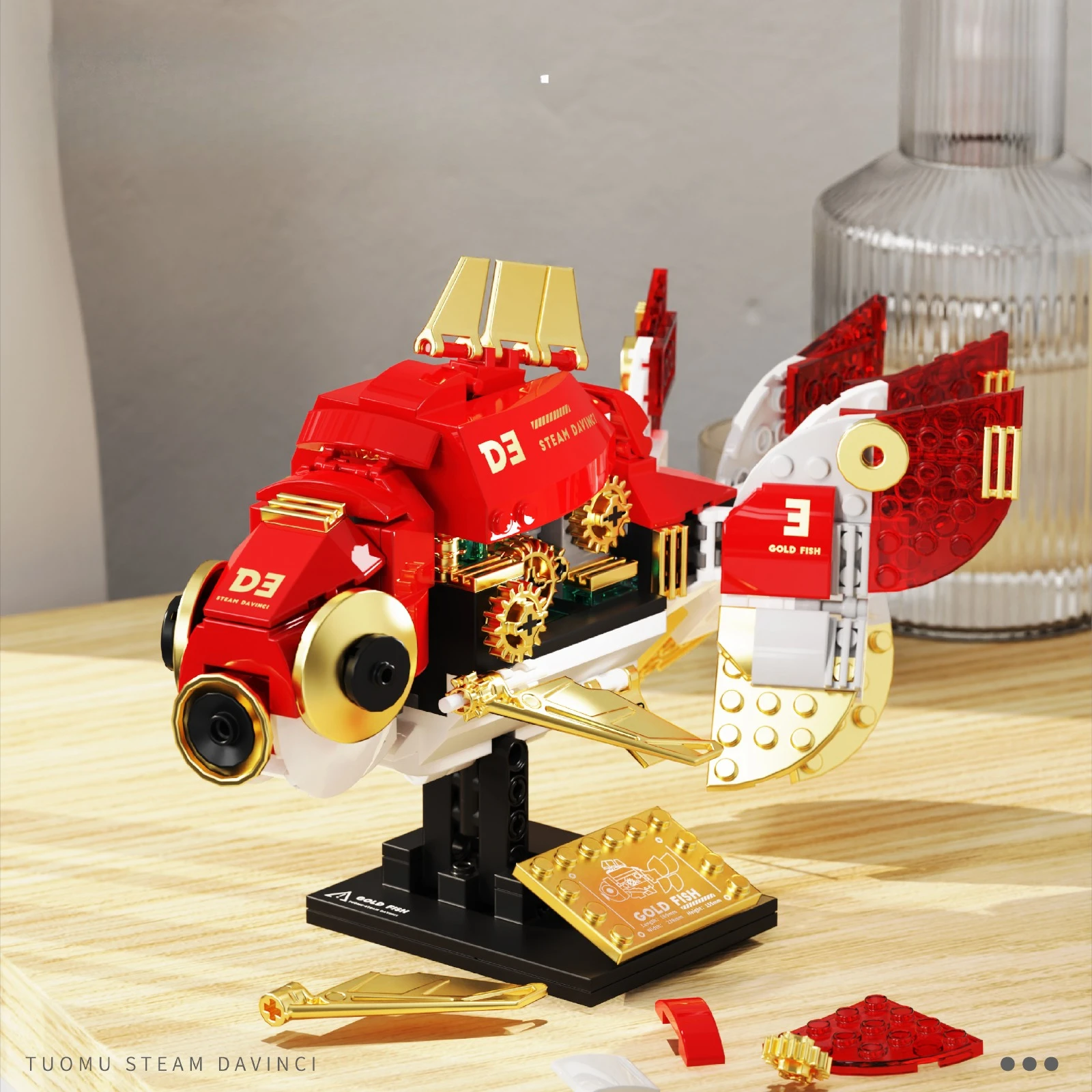 Mechanische Tier/Insekten Modell Bausteine Krokodil/Skorpion/Goldfisch Puzzle Zusammengebaute MOC Kleine Ziegel DIY Spielzeug Kinder geschenke