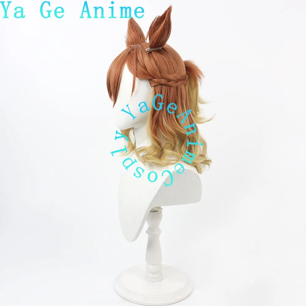 Wig Cosplay Anime Dan Game Halloween Live Show Uma Musume Pretty Derby Forest Sheena Dengan Telinga Dan Ekor