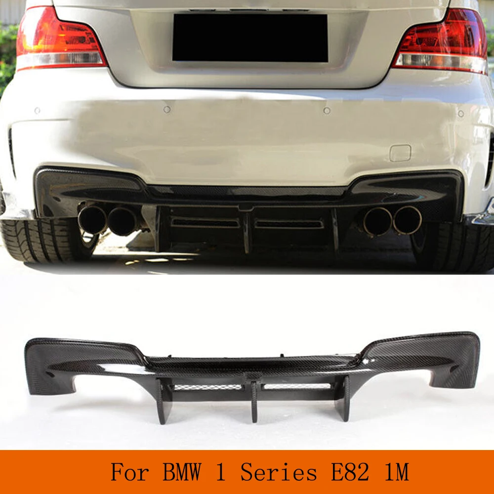 Carbon Fiber E82 Auto Back Bumper Lip Car Rear Bumper Lip Diffuser for BMW 1 Series E82 1M Bumper Only Car Diffuser