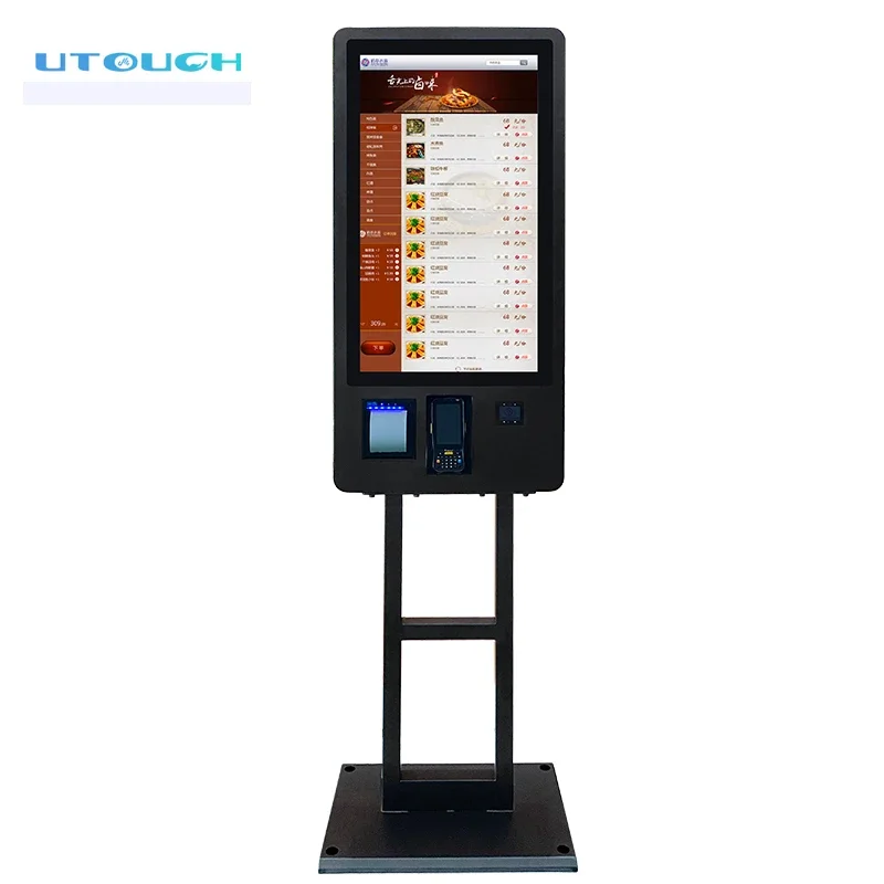 27 inch Touch Screen Self-Service Kiosk for Payment Interactive Self Ordering Terminal Machine Custom For Restaurant