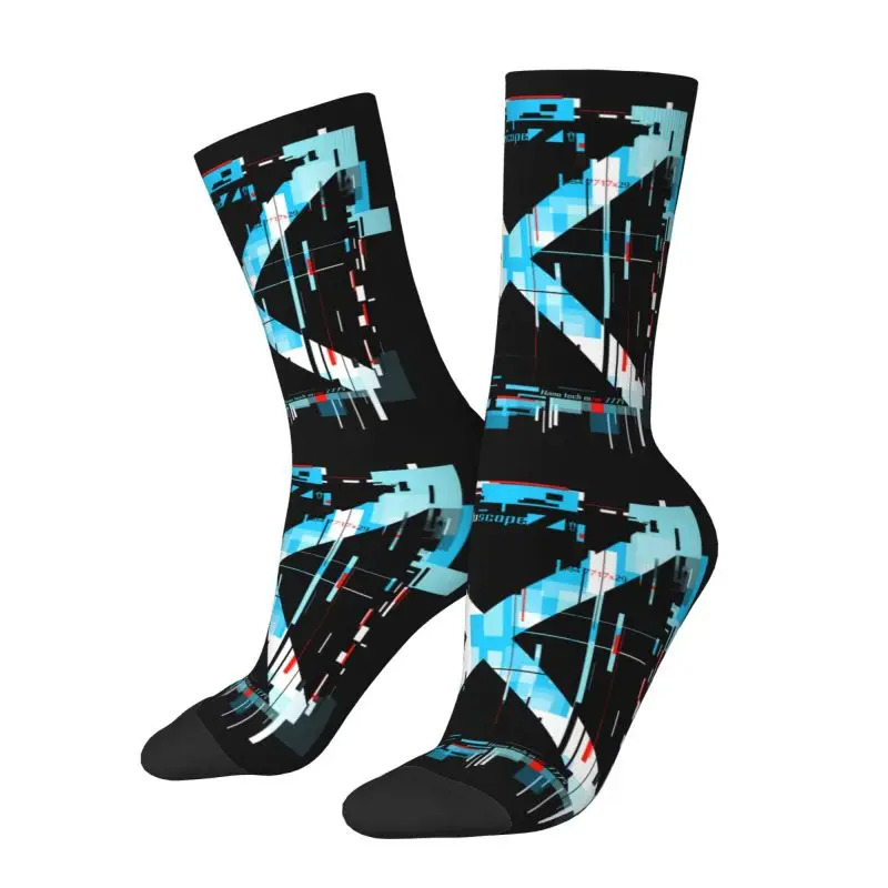 Kawaii Printing Techwear Future Tech Street Wear Style Socks for Women Men Stretch Summer Autumn Winter Crew Socks