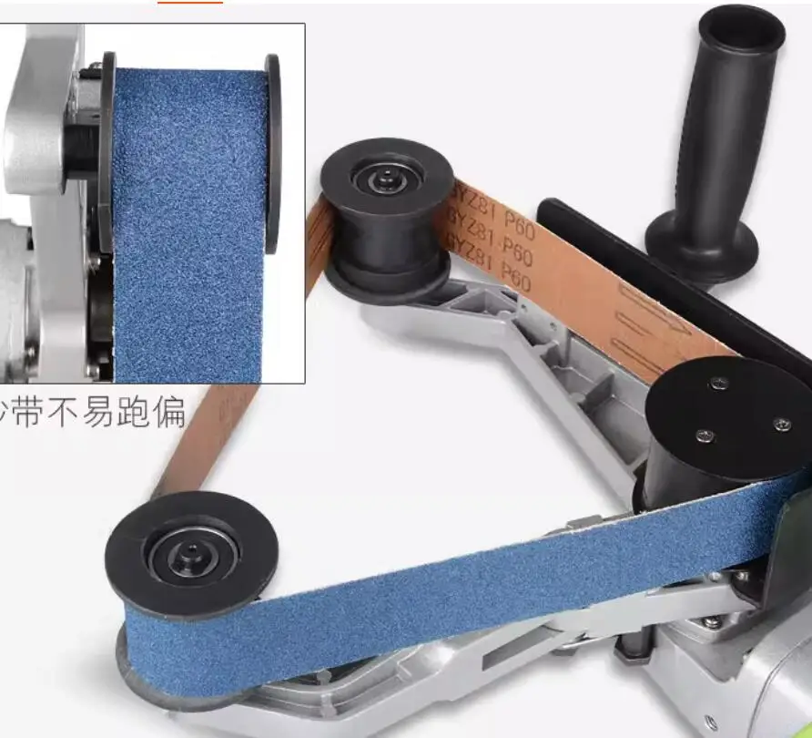 

3-wheeled Belt sanding machine 220V Round tube polishing machine grinding machine Stainless steel wire drawing machine