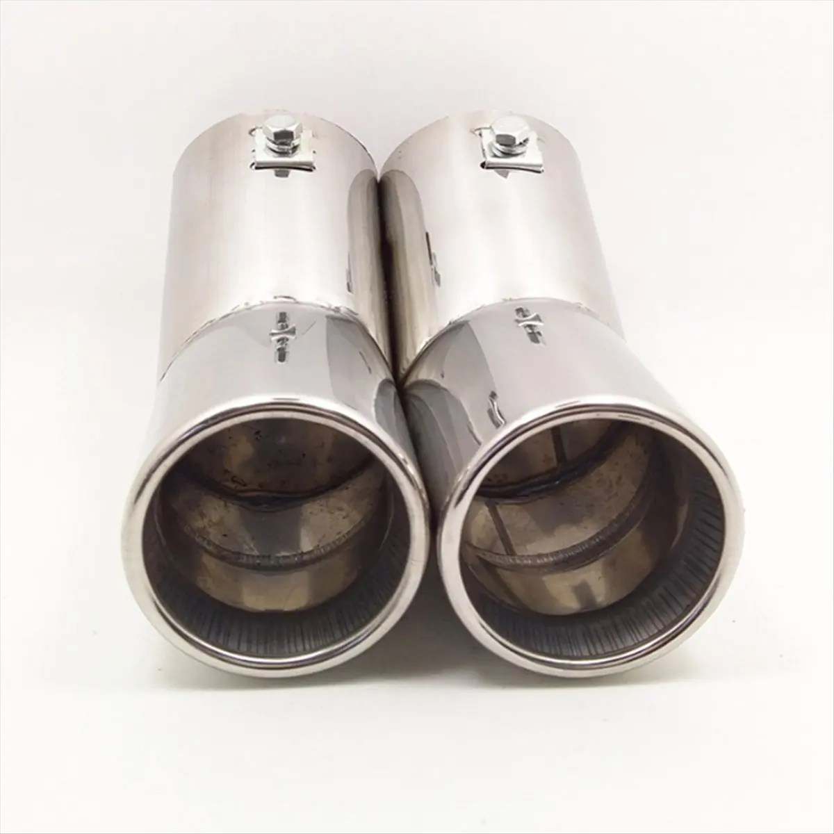 Compatible  Golf 4 Car Exhaust Tail Pipe Dual Pipes Stainless Steel Exhaust Tailpipes Muffler Tips