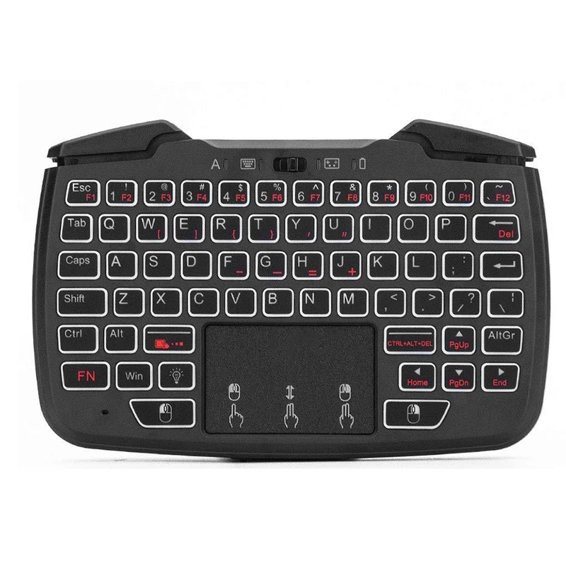 WISH RK707 Controller di gioco portatile wireless da 2,4 Ghz Tastiera Mouse Combo Funzione Turbo per PC/Raspberry Pi2/Android TV