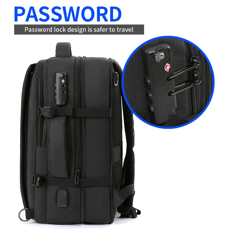 MATE ELAN Business Travel Double Compartment USB Charging Backpack Multi-Layer with Unique Digital Bag 15.6 Inch Laptop Backpack