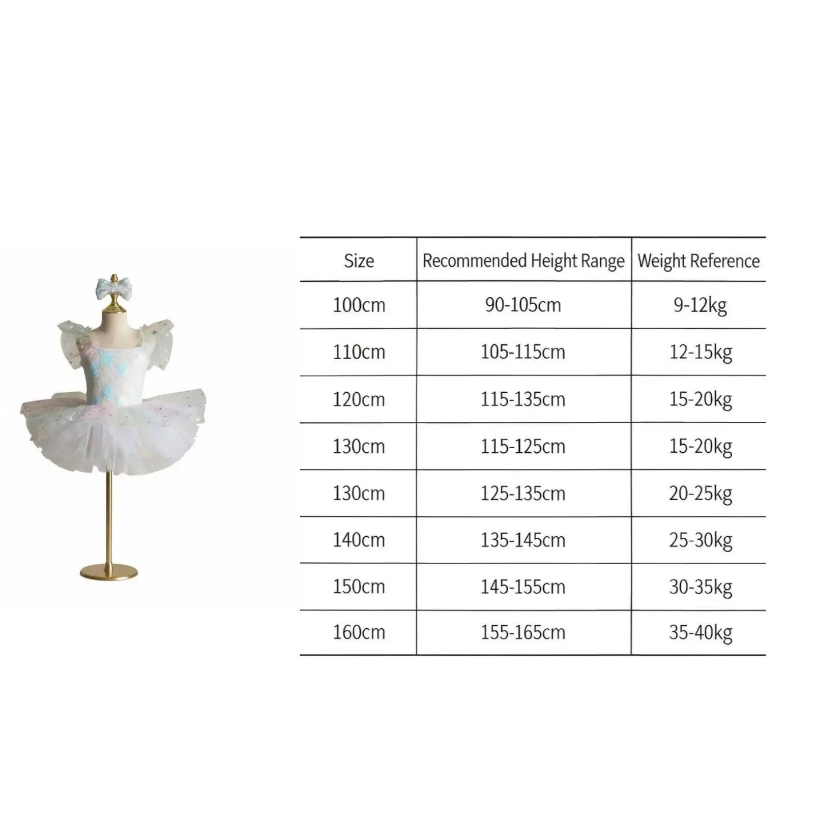 Girls Sequin Tutu Dress Sequins Ballet Skirt Dress Ruffle Sleeves Rainbow Tulle Princess Costume for Dancers, Performance,