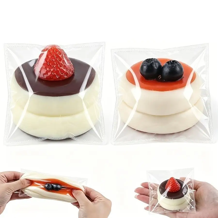1/5/10/20/50/100pcs Taba Squishy Strawberry Blueberry Soufflé Relax Toy, Sensory Fidget Toys for Kids, Anxiety Relaxation, Squee