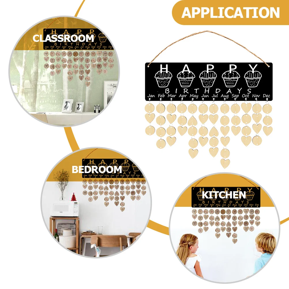 

Reminder Calendar Birthday Reminders and Board to Hang Wall Calendars Bulletin Wood Family Hanger