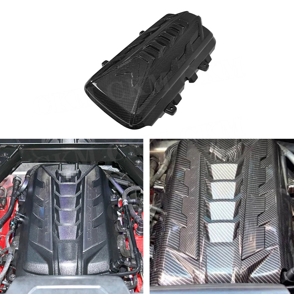 

Dry Carbon Fiber for Chevrolet Corvette C8 2020-2021 Front Engine Hood Cover Trim Engine Hood Bonnet Trim Cover Moulding Trim