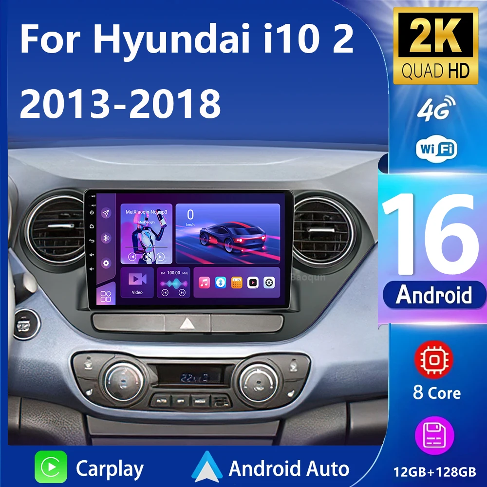 Беспроводной Carplay для Hyundai i10 2 2013 2014 2015 2016 2017 2018 GPS-навигация Автомобильный радиоприемник Видеоплеер Сенсорный экран Android Auto Беспроводной Carplay для Hyundai i10 2 2013 2014 2015 2016 2017 2018 GPS-навигация Автомобильный радиоприемник Видеоплеер Сенсорный экран Android Auto