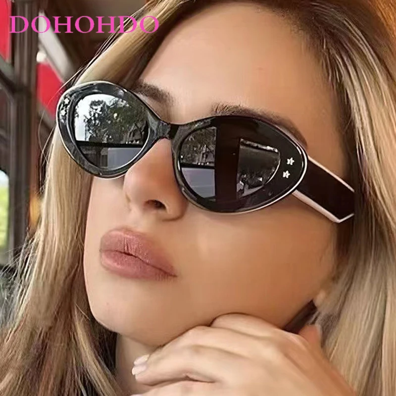 

Vintage Classic Rivets Cat Eye Sunglasses Women Trendy Luxury Brand Designer Men Outdoors Driving Travel Eyewear Female UV400