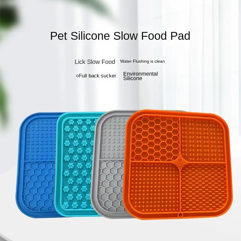 Pet Placemat Cat Slow Feeding Mat Dog Lick Mats Silicone Pets Eating Slowly Food Pad Cats Dogs Feeding Supplies