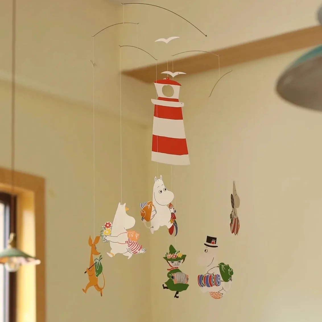 

Balance small pendant cartoon lighthouse luminous rainbow light spot ornament wind chime pendant sun catcher