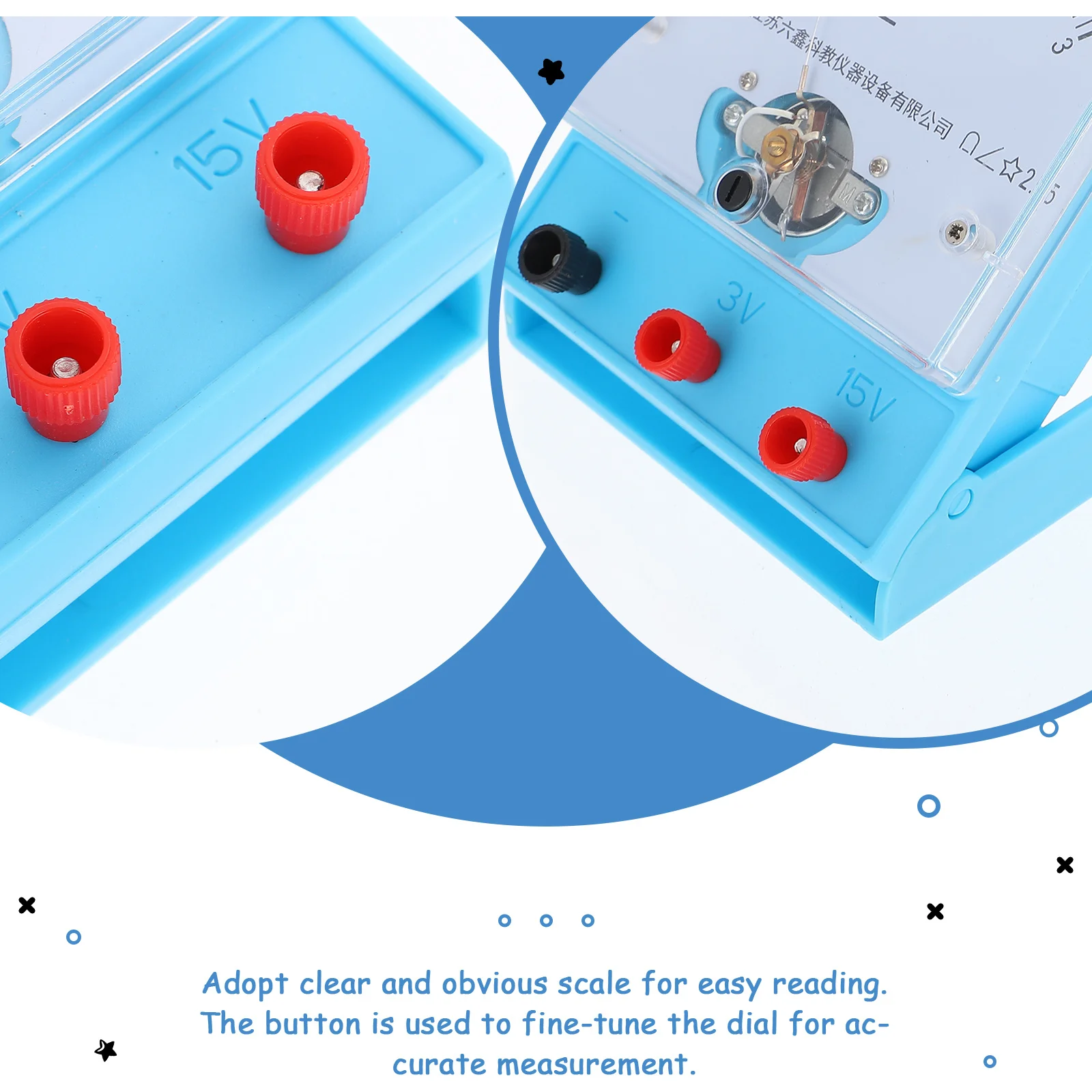 

Push-Type Voltmeter For School Experiment Teaching Physics Electricity Instrument High Sensitivity Accurate Measurement