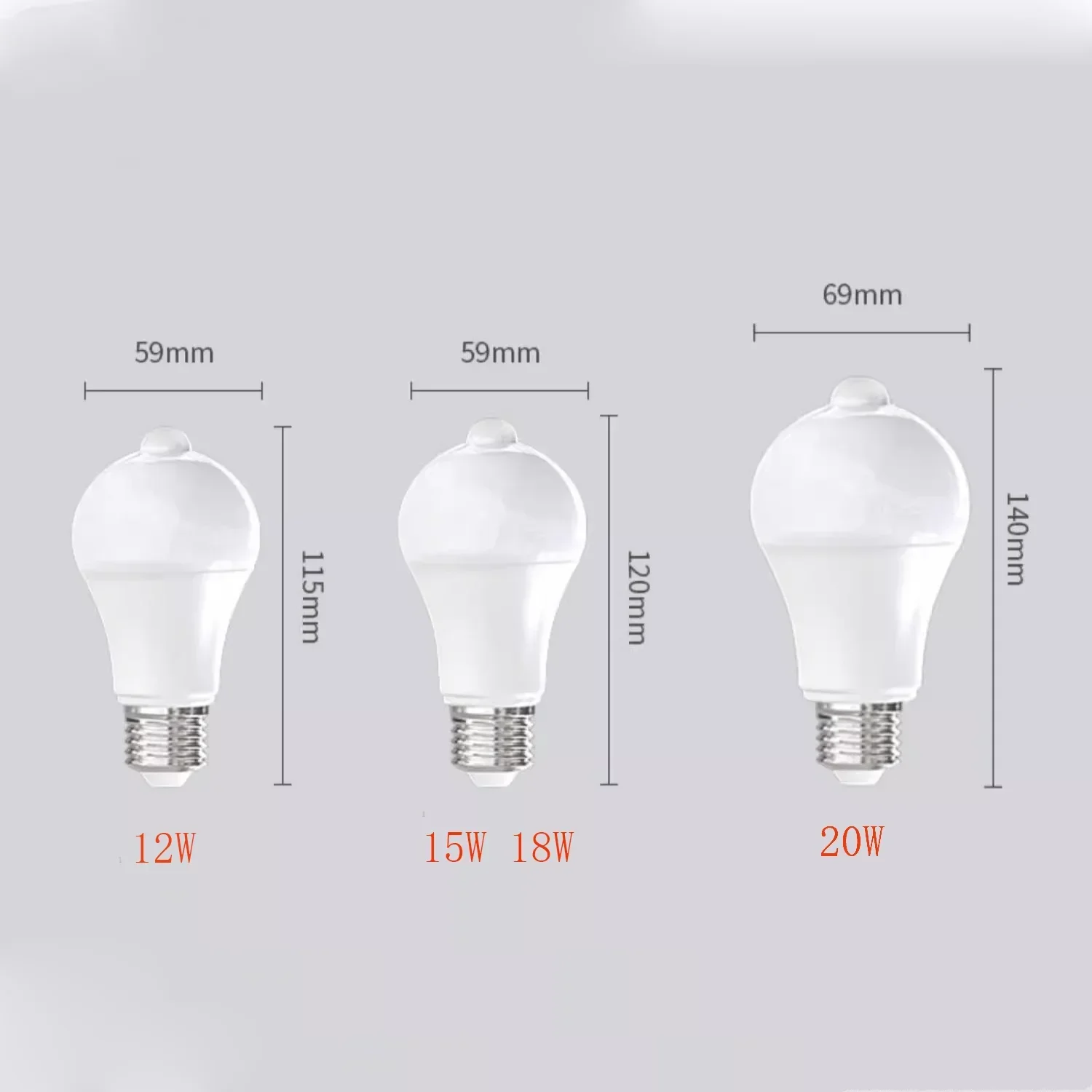 PIR محس حركة LED ضوء لمبة 220 فولت 110 فولت 12 واط 18 واط لمبة ذكية الحركة المنشط تشغيل/إيقاف أضواء المنزل مصباح مع محس حركة