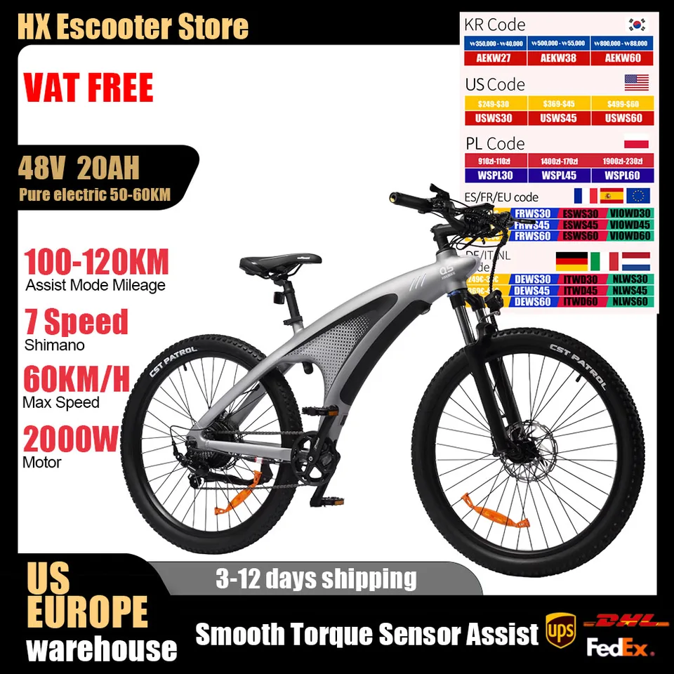 HX Q5 2000W Ebikes 57KM/H Electric Bicycle 27.5 Inch Adults Electric Bike Removable Battery Electric E Bikes Mountain Ebike image 7