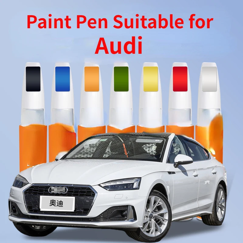 Paint Pen Suitable for Audi Paint Fixer A3 a4 a6l q2 q3 q5 White Black Gray Car Paint Repair Artifact Scratch Removal Repair