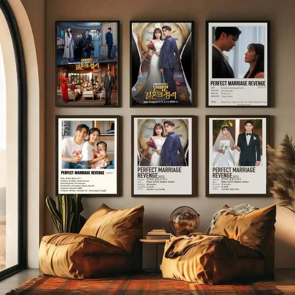 P-Perfect Marriage Revenge Poster Self-adhesive Art Waterproof Paper Sticker Coffee House Wall Decor