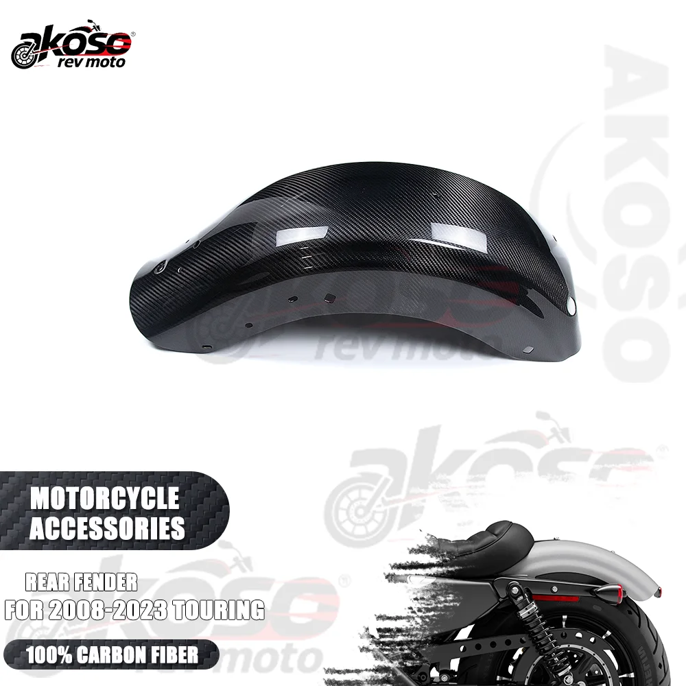 

Motorcycle Supply 3K Carbon Fiber Rear Fender Mudguard For Harley Davidson Touring Street Road Glide King 2008-2023 Accessories