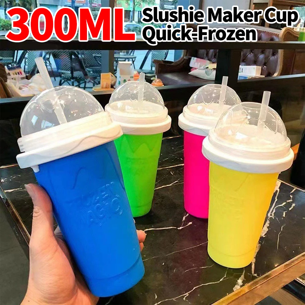 Taza para hacer granizados congelados de ML con tapa, taza granizada para batidos caseros, jugo, helado, taza exprimidora de verano, herramienta de cocina