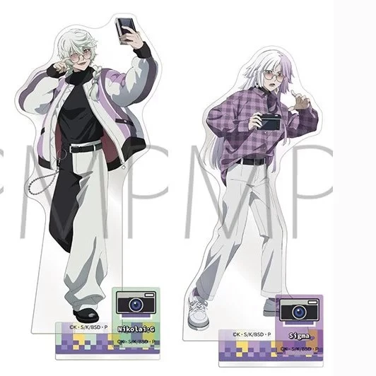 Bungo Stray Dogs Fyodor D Sigma Ryunosuke Akutagawa Cosplay Anime Acrylic Standing Sign Desktop Ornament Standee Cartoon Gifts